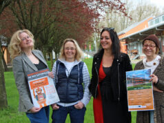 Petra Krötzsch, Carla Froitzheim, Janine Werner und Bea Kahl (v.l.) stellten das Programm des Güterhallen-Vereins vor (Foto © Sandra Grünwald)