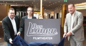 Das "Lumen" in den Clemens-Galerien setzt auf Lasertechnologie. Die Betreiber (v.li.) Lutz Nennmann, Frank Lichtenberg und Meinolf Thies. (Archivfoto: © B. Glumm)