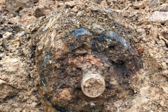 Am Dienstagabend konnte um 19.44 Uhr eine 250 Kilogramm schwere Bombe mit Aufschlagzünder aus dem Zweiten Weltkrieg innerhalb einer Viertelstunde entschärft werden. (Foto: © Stadt Solingen)