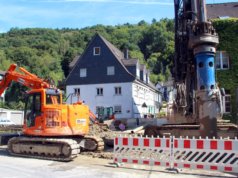 Die Bauarbeiten an der Eschbachstraße in Unterburg laufen auf Hochtouren. (Archivfoto: © Bastian Glumm)