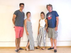 Fühlten am Wochenende jungen Musikern und Tänzern auf den Zahn: Die "48 h"-Jury um Anna (li.) und Vanessa Chwalek sowie Erwin Paech (li.) und Timm Kronenberg. (Foto: @ city-art-project/T. Becker)