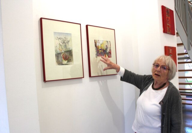 Ausstellung Friedel Feldbusch Die Künstlerin Ulle Huth hat sich mit dem Werk von Friedel Feldbusch beschäftigt. (Foto © Sandra Grünwald)