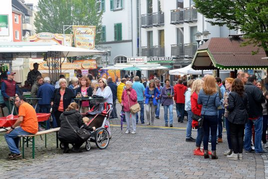 Das Walder Stadtfest lockte auch in diesem Jahr viele Besucher in den Walder Rundling. Das Fest findet bereits zum 29. Mal statt. Auch morgen ist es von 11 – 21 Uhr geöffnet. (Foto: © Martina Hörle)