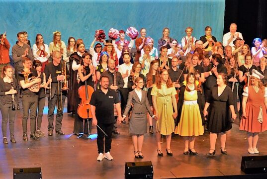 Der Verein Creative Arts Group e. V. hatte am Freitagabend mit seiner Premiere zu BIG FISH einen Riesenerfolg. Es gab minutenlange Standing Ovations. (Foto: Martina Hörle)