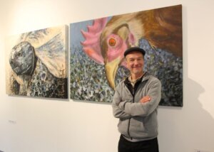 Florent Prudent portraitiert nicht nur Menschen, sondern auch Tiere. (Foto © Sandra Grünwald)