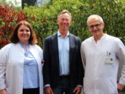Dr. Séverine Iborra, Prof. Dr. Boris Pfaffenbach und Prof. Dr. Sascha Flohé leiten als Direktorium die ärztlichen Geschicke des Städtischen Klinikums Solingen. (Foto © Sandra Grünwald)