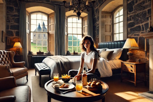 Lucia erholt sich nach der Schlacht. "Engelsklinge" wurde von der ukrainischen Autorin Svitlana Glumm verfasst. (Bild: Open AI)