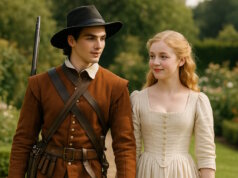 Angel und Allison 1643 in England. "Engelsklinge" wurde von der ukrainischen Autorin Svitlana Glumm verfasst. (Bild: Open AI)