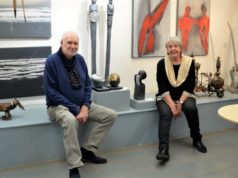 Das Künstlerehepaar Helga Elisabeth und Rainer Wendorf zeigen bis zum 31. Mai eine Vielzahl ihrer Exponate im Atelier Pest-Projekt. (Foto: © Martina Hörle)
