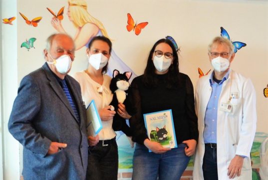 Die Erfolgsgeschichte von Kater Salabim startet im Klinikum. (Foto: Dr. Hans-Joachim Müller-Stöver, Sandra Kratz, Sabrina Fehrekampf, Dr. Volker Soditt)