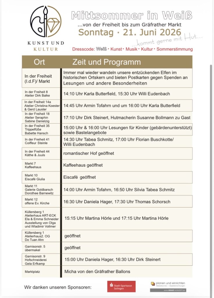 Programm am Sonntag