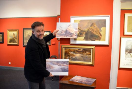 Im Kunstmuseum Dortmund hatte Dirk Balke eine erstaunliche Entdeckung gemacht. Zwei Ansichten des Malers de Leuw waren Ausschnitte aus einem großen Gesamtwerk von Andreas Achenbach. (Foto: © Martina Hörle)