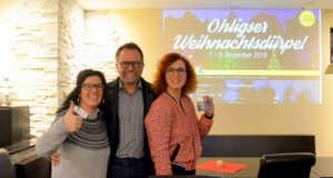 Freuen sich über den gelungenen Start der Ohligs App (v. li. Anita Ranzan, Jörg Bergmann, Gloria Göllmann) (Foto: © Martina Hörle)