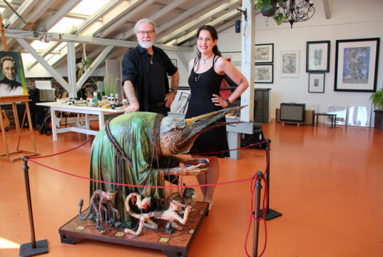 Die Künstler Ingo Schleutermann und Remy Matelot erschufen mit „The Servant of Nihilism“ eine Hommage an Hieronymus Bosch. (Foto © Sandra Grünwald)