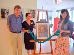 (v. li. Dr. Heinz-Werner Würzler, Silke Koppetsch, Anna Engel) Freuen sich über die Kooperation und die gelungene Ausstellung (Foto: © Martina Hörle)