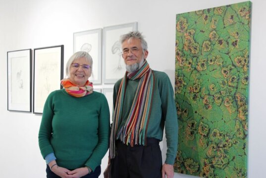 Sabine Goffart und Karl-Heinz Schäffner haben eine faszinierende Ausstellung über das Wunder Natur zusammengestellt. (Foto © Sandra Grünwald)