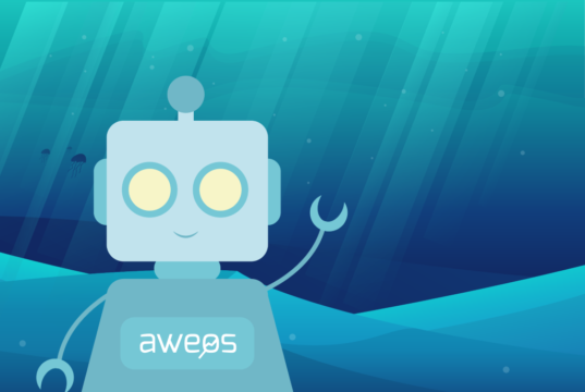 Der AWEOS Facebook-Chatbot heißt Ava und nimmt Besucher in den Alltag der Solinger Werbeagentur mit. (Bild: © AWEOS)