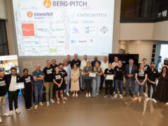 Fünf Startups hatten es in das Finale des 10. berg-pitch geschafft, der jetzt in den Räumen der Firma Codecentric stattfand. (Foto: © Leon Sinowenka)