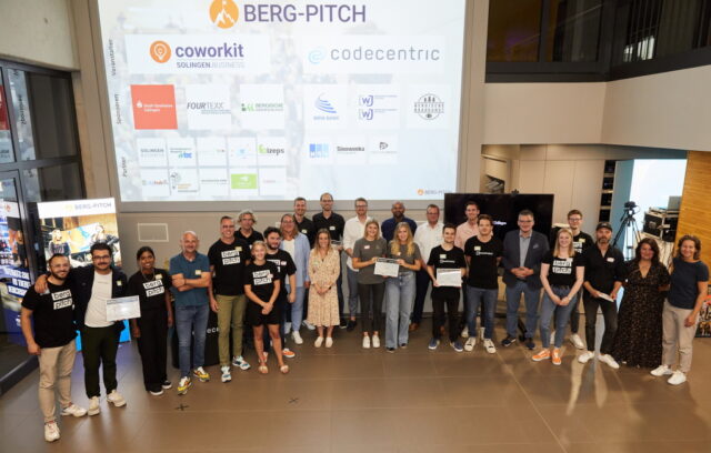 Fünf Startups hatten es in das Finale des 10. berg-pitch geschafft, der jetzt in den Räumen der Firma Codecentric stattfand. (Foto: © Leon Sinowenka)