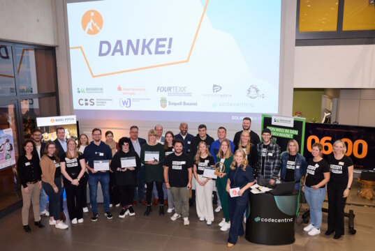 Das Startup „Choosy“ setzte sich beim 15. Berg-Pitch von Solingen.Business durch und konnte sowohl die Jury als auch das Publikum überzeugen. (Foto: © Solingen.Business | Daniel Rüsseler)
