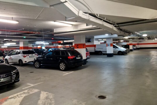 Die Tiefgarage in den Clemens-Galerien. (Foto: © Bastian Glumm)