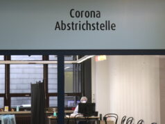 Die Corona-Abstrichstelle im Klinikum Solingen. (Foto: © Bastian Glumm)