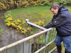 Digitales Hochwasserfrühwarnsystem im Bergischen Land: Sensor am Schellenbecker Bach in Wuppertal. (Foto: © Wupperverband)