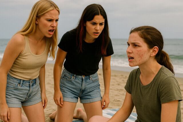 engelskling-buch-2-kapitel-8.4 Patsy wehrt sich am Strand zum ersten Mal gegen das ständige Mobbing!