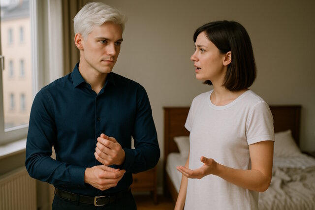 Wionot und Emma im Gespräch. 