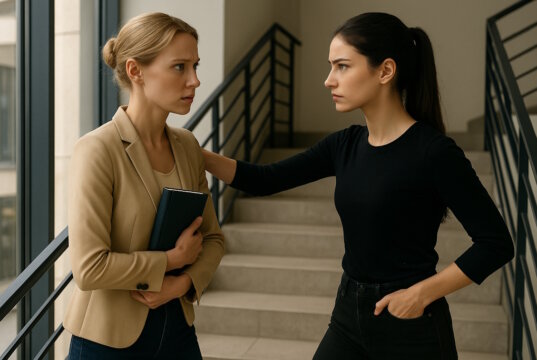 Alicia findet heraus, dass mit Lucia etwas nicht stimmt. "Engelsklinge" wurde von der ukrainischen Autorin Svitlana Glumm verfasst. (Bild: Open AI)