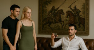 Angie und Niku treffen Adrian in San Francisco. "Engelsklinge" wurde von der ukrainischen Autorin Svitlana Glumm verfasst. (Bild: Open AI)