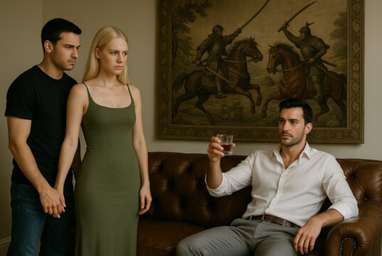 Angie und Niku treffen Adrian in San Francisco. "Engelsklinge" wurde von der ukrainischen Autorin Svitlana Glumm verfasst. (Bild: Open AI)