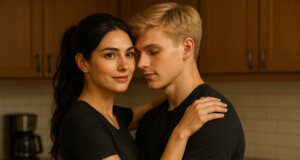 Lucia und Leo starten gut gelaunt in den Tag. "Engelsklinge" wurde von der ukrainischen Autorin Svitlana Glumm verfasst. (Bild: Open AI)
