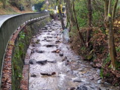 Die Bauarbeiten für den Fischaufstieg am Eschbach in Unterburg werden zum Ende dieser Woche fertig gestellt. (Foto: © Wupperverband)