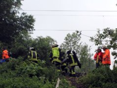 Auf der S-Bahnstrecke der S1 zwischen dem Solinger Hauptbahnhof und Vogelpark stürzte am Sonntagnachmittag gegen 15.30 Uhr in Höhe der Ortschaft Schnittert ein Baum auf die Fahrdrähte und blockierte den Zugverkehr. (Foto: © Das SolingenMagazin)
