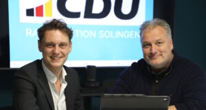 Der neue CDU-Fraktionschef Carsten Voigt (re.) und der gewählte Oberbürgermeister Daniel Flemm, der sein Amt am 3. November im Rathaus antritt. (Foto: © Bastian Glumm)