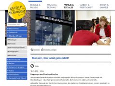 Auf der Internetseite der Stadt Solingen ist der Fragebogen zum Einzelhandel hinterlegt. (Screenshot: www.solingen.de)