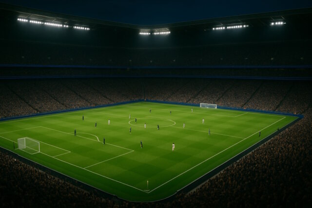 fussball-stadion Am 31. Mai findet das erste Endspiel der Champions League im neuen Format statt. In der Münchner Allianz Arena trifft Inter Mailand auf Paris St. Germain. (Bild: Open AI)
