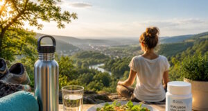 Ein vitales Leben beginnt mit den kleinen Entscheidungen des Tages. Ausreichend Schlaf, regelmäßige Bewegung an der frischen Luft und eine ausgewogene Ernährung. (Bild: OpenAI)