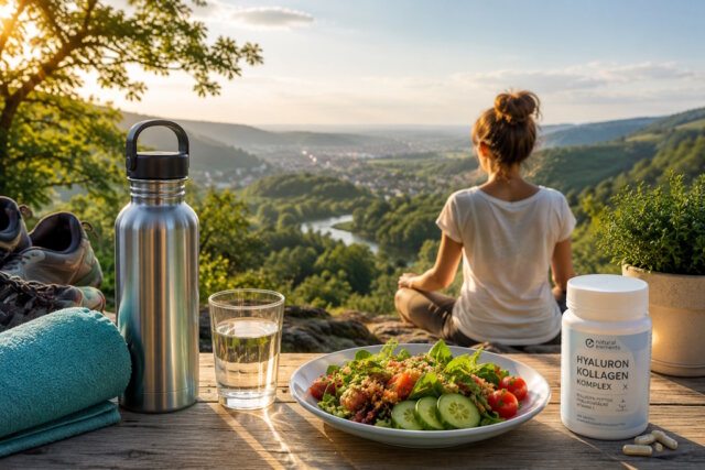 Ein vitales Leben beginnt mit den kleinen Entscheidungen des Tages. Ausreichend Schlaf, regelmäßige Bewegung an der frischen Luft und eine ausgewogene Ernährung. (Bild: OpenAI)