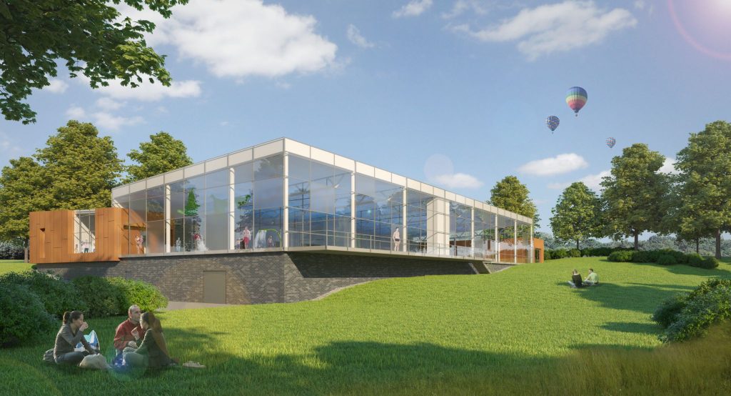 So wird das neue Hallenbad Vogelsang von außen aussehen. Baubeginn soll Anfang 2018 sein. Die Bauzeit wird mit rund 13 Monaten veranschlagt. (Bild: © Stadt Solingen)