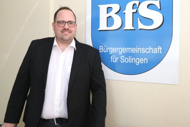 Jan Michael Lange will Oberbürgermeister werden und tritt bei den Wahlen im kommenden Jahr für die Bürgergemeinschaft für Solingen (BfS) an. (Foto: © Bastian Glumm)