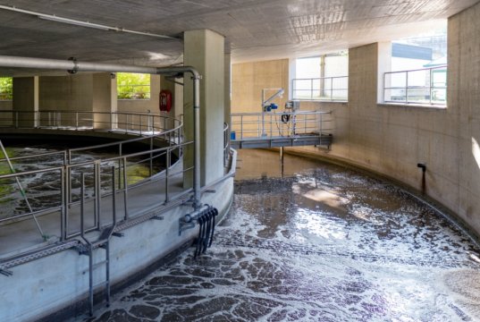 Der umfangreiche Umbau der Kläranlage in Unterburg ist abgeschlossen, der Wupperverband hatte diese seit 2014 auf den neuesten Stand gebracht. (Foto: © Wupperverband)