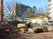 In direkter Nachbarschaft zum Klinikum wird eine neue Kita gebaut. Aus diesem Grund wird die Herberger Straße auf Vordermann gebracht. (Foto: © Bastian Glumm)