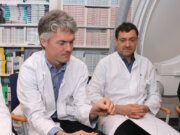 Dr. Hannes Nordmeyer (li.), Leiter der Neuroradiologie der radprax, und Prof. Dr. Marcel Dihné, Chefarzt Neurologie der St. Lukas Klinik, wechseln ab Januar 2024 ins Klinikum. (Archivfoto: © Bastian Glumm)