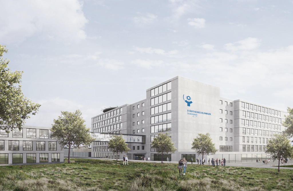 Am Dienstag präsentierte das Klinikum Pläne für den Neubau eines Bettenhauses sowie der Akademie und einer neuen Küche. (Bild: © Klinikum Solingen)