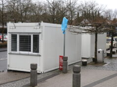 Das Klinikum nimmt jetzt Wartecontainer für Abhol- und Begleitpersonen in Betrieb. (Foto: © Bastian Glumm)