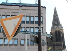 Die Kreuzung Goerdeler, Mumm-, Schwestern- und Konrad-Adenauer-Straße. (Archivfoto: © Bastian Glumm)