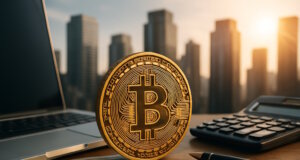 Die digitale Revolution verändert die Finanzwelt grundlegend, wobei Kryptowährungen wie Bitcoin eine zentrale Rolle spielen. (Bild: Open AI)