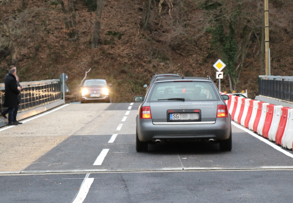 Die Behelfsbrücke über die Wupper nach Leichlingen wird in den kommenden Tagen abgebaut. (Archivfoto: © Bastian Glumm)